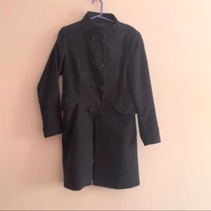 Zara double breasted style military pea coat Large